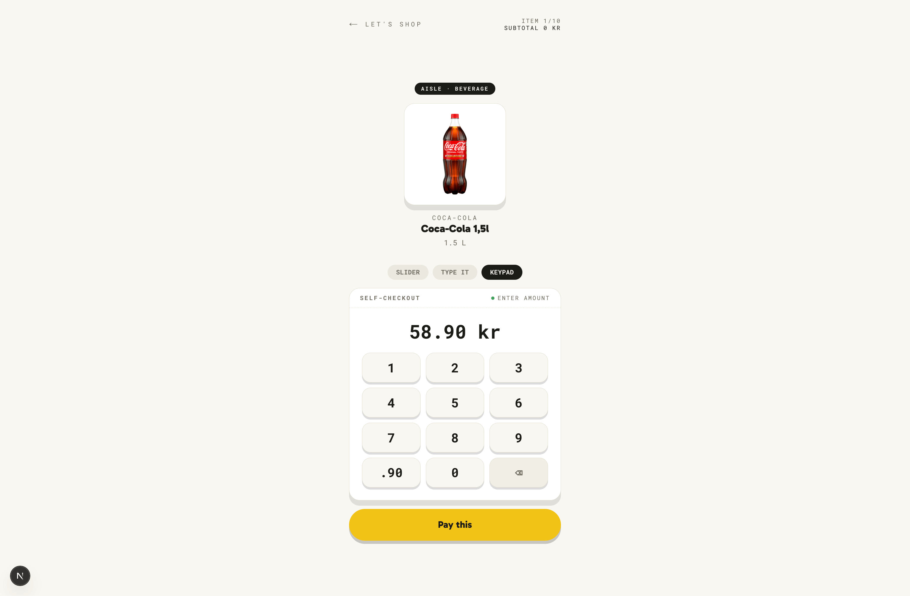 Let's Shop - kvittering
